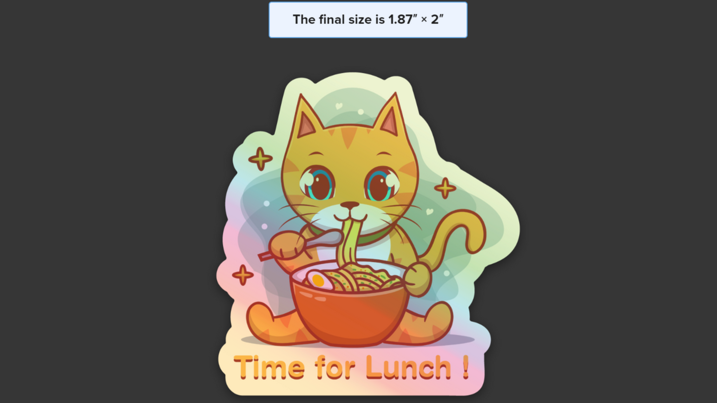 Time for Lunch (10 Hologram Stickers)