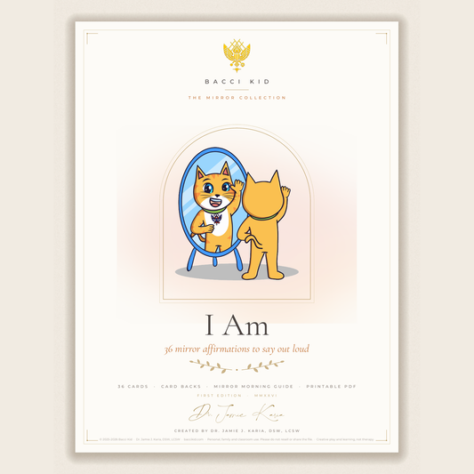 I Am Mirror Affirmation Cards (36 printable cards)