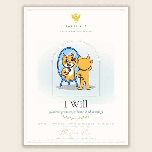 I Will Mirror Affirmation Cards (36 printable cards)