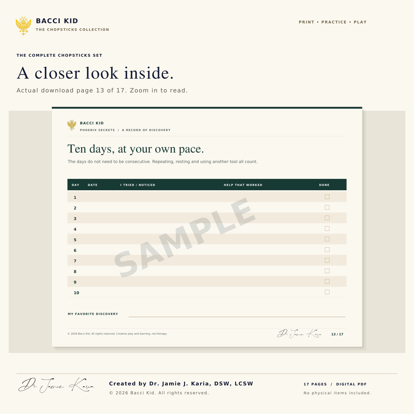 Actual watermarked page 13 of the THE COMPLETE CHOPSTICKS SET PDF.