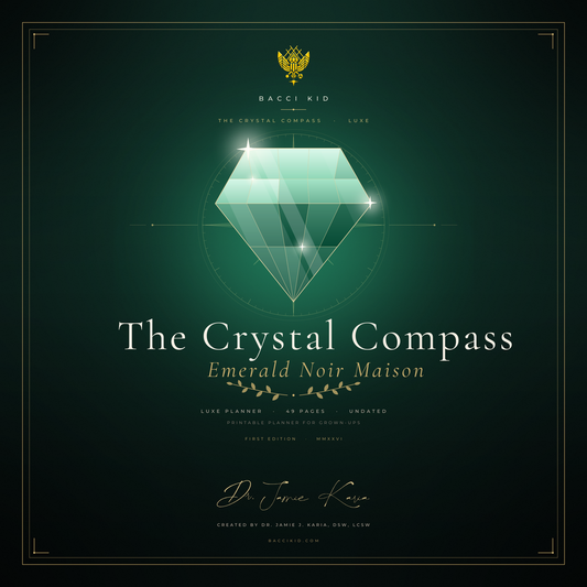 The Crystal Compass LUXE Planner: Emerald Noir Maison