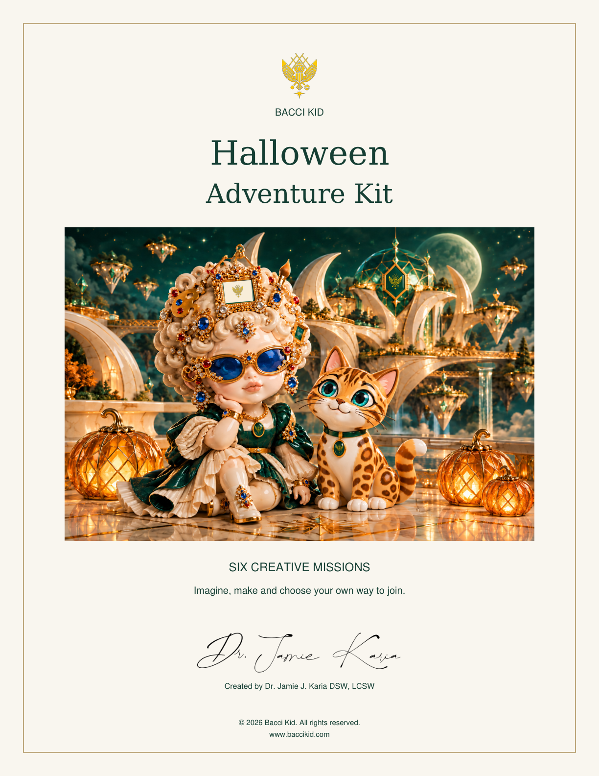 Bacci Kid Halloween Adventure Kit with original crest and characters