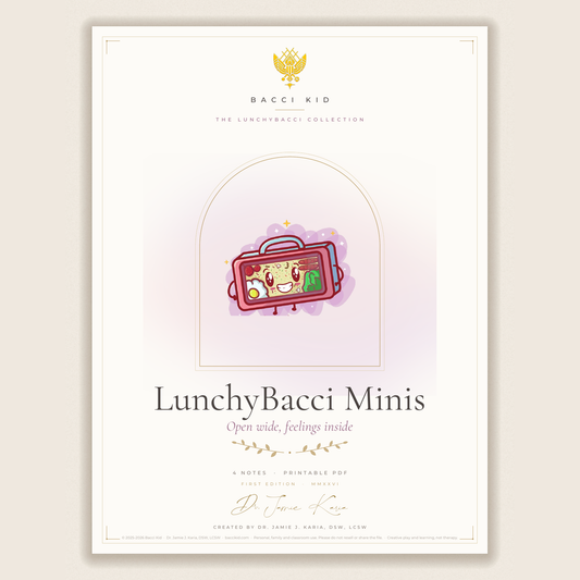 LunchyBacci Minis Set (3 printable note cards)