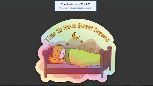 Time To Have Sweet Dreams (10 Hologram Stickers)