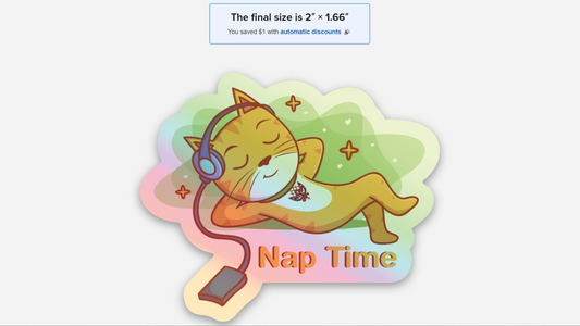 I love Nap Time (10 Hologram Stickers)