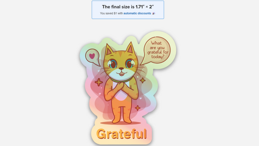 What Are You Grateful For Tody (10 Hologram Stickers)