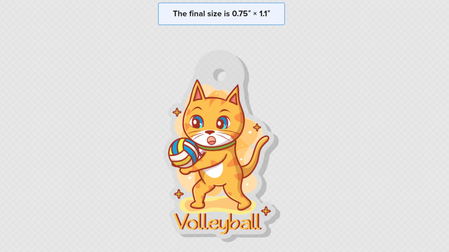 I Love Volleyball! (Necklace)