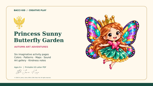 Princess Sunny with exact gold crown crest and clear bronze edge, vibrant butterfly wings and creator signature