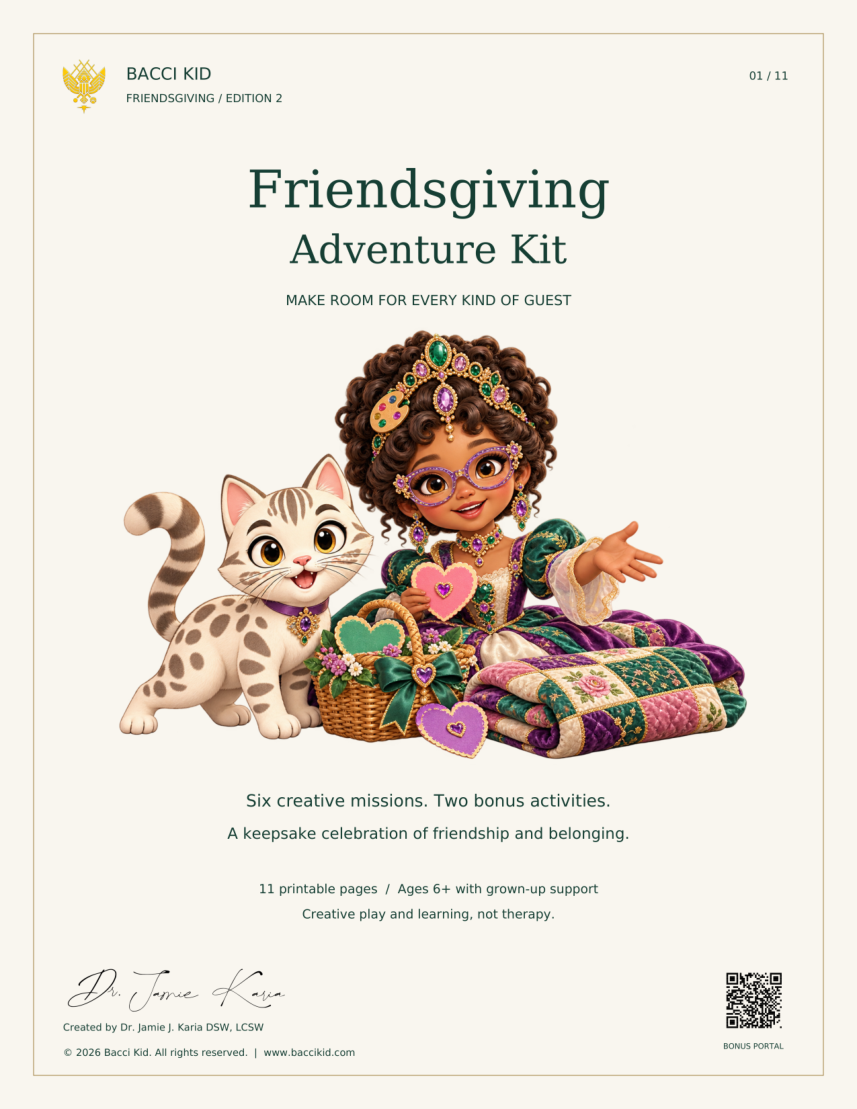 Actual cover of the 11-page Friendsgiving Adventure Kit, Edition 2