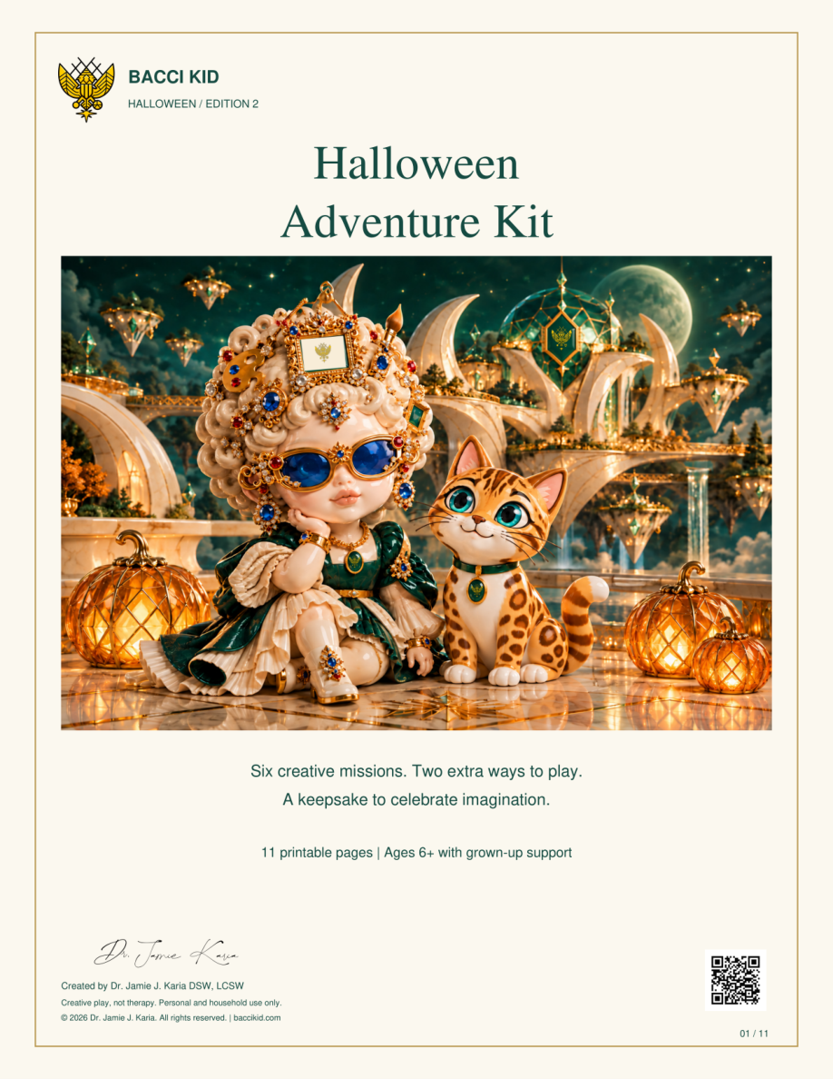 Actual cover of the 11-page Bacci Kid Halloween Adventure Kit Edition 2