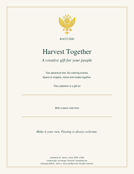 Harvest Together gift certificate cover with current yellow Phoenix crest
