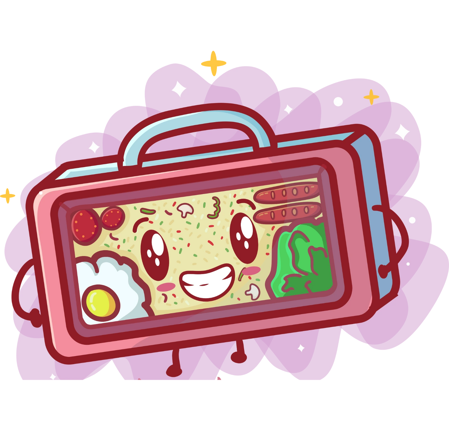 LunchyBacci, the lunchbox buddy. Original Bacci Kid art by Dr. Jamie J. Karia