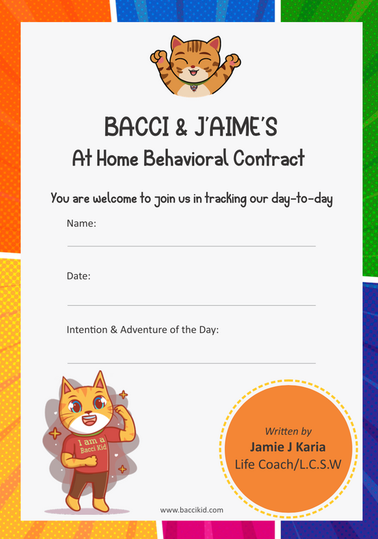 Bacci & J'aime's Fun Daily Planner - At Home Behavioral Contract